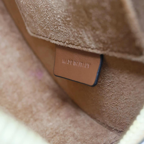 CELINE Triomphe Oval Calfskin Cuir Shoulder Bag Tan