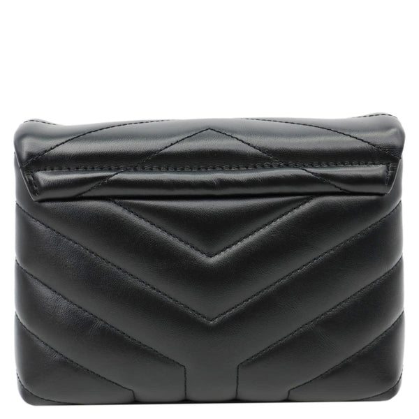 YVES SAINT LAURENT Loulou Toy Calfskin Leather Crossbody Bag Black