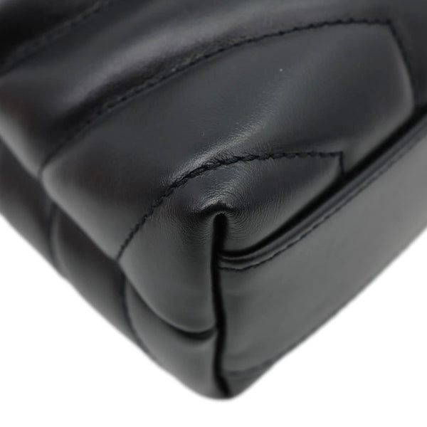 YVES SAINT LAURENT Loulou Toy Calfskin Leather Crossbody Bag Black