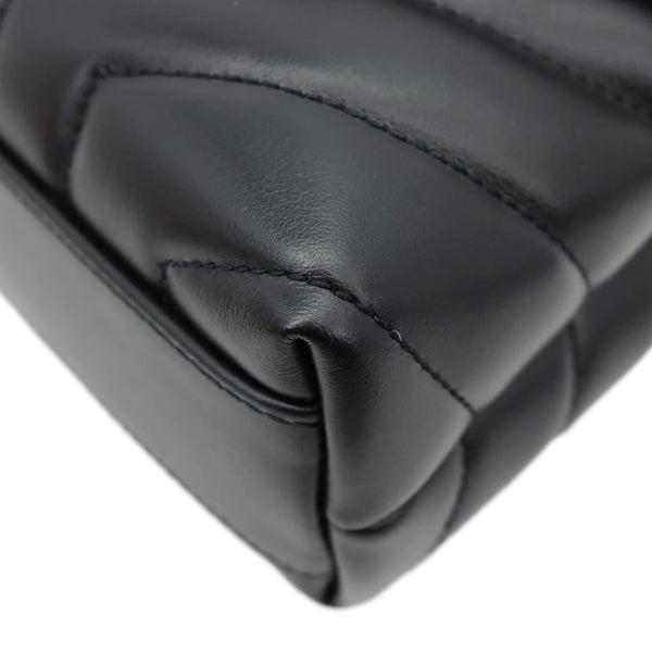 YVES SAINT LAURENT Loulou Toy Calfskin Leather Crossbody Bag Black