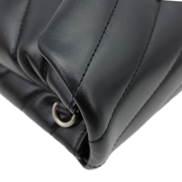 YVES SAINT LAURENT Loulou Toy Calfskin Leather Crossbody Bag Black