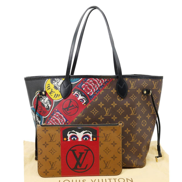 LOUIS VUITTON Neverfull Kabuki MM Monogram Canvas Tote Bag Brown