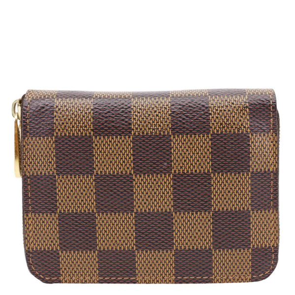 LOUIS VUITTON Damier Ebene Zippy Coin Purse Brown