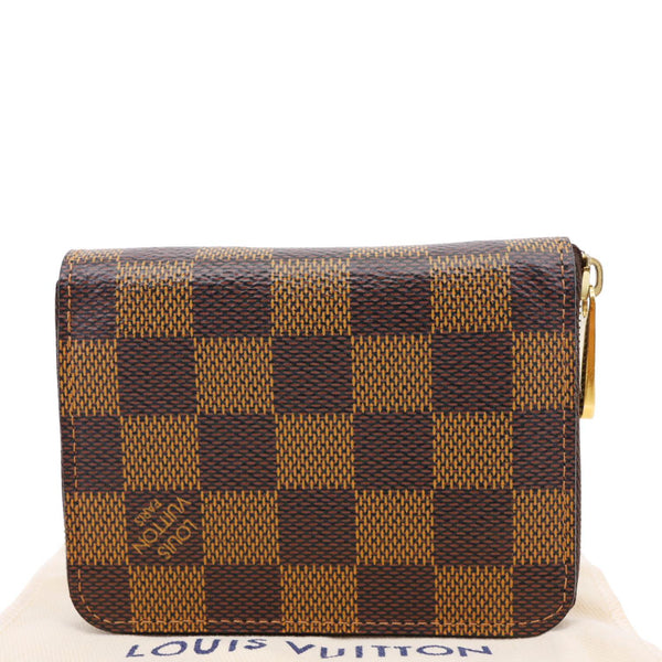 LOUIS VUITTON Damier Ebene Zippy Coin Purse Brown