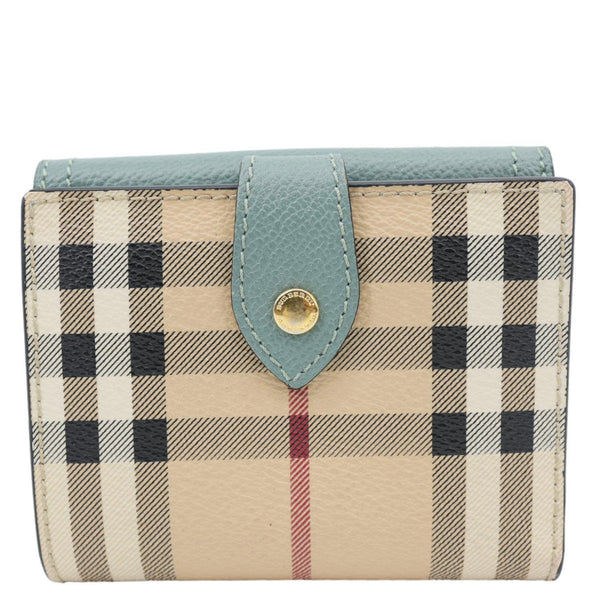 BURBERRY Haymarket Check Canvas Wallet Blue