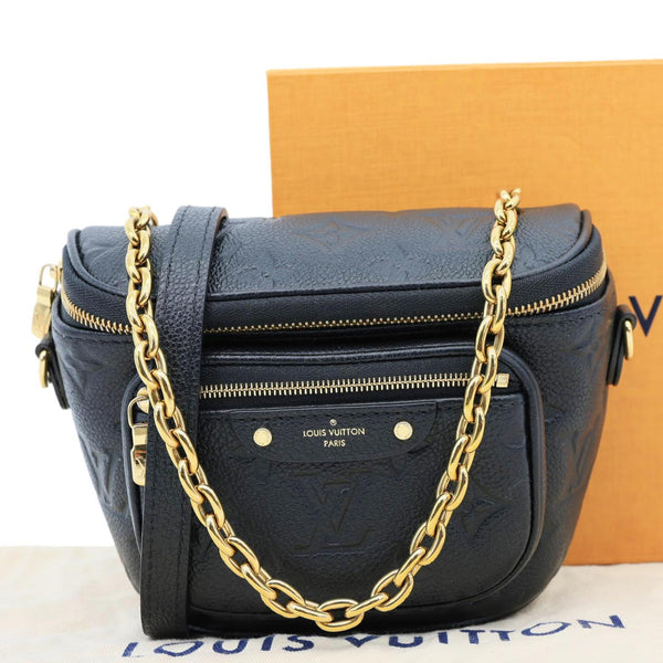 LOUIS VUITTON Mini Monogram Empreinte Leather Bumbag Black