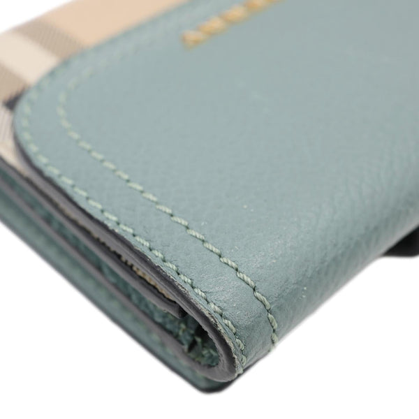 BURBERRY Haymarket Check Canvas Wallet Blue