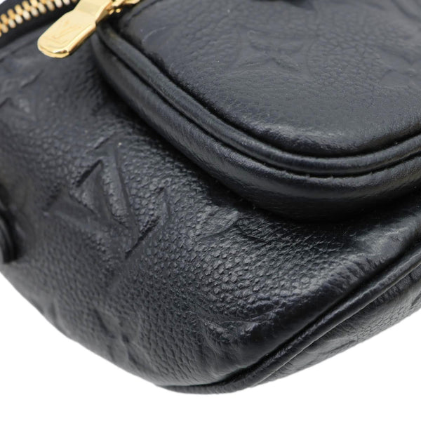 LOUIS VUITTON Mini Monogram Empreinte Leather Bumbag Black