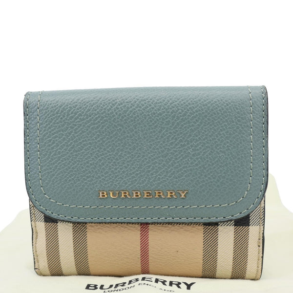 BURBERRY Haymarket Check Canvas Wallet Blue
