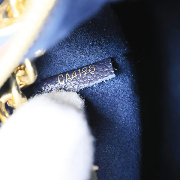 LOUIS VUITTON Surene BB Empreinte Leather Shoulder Bag Navy Blue