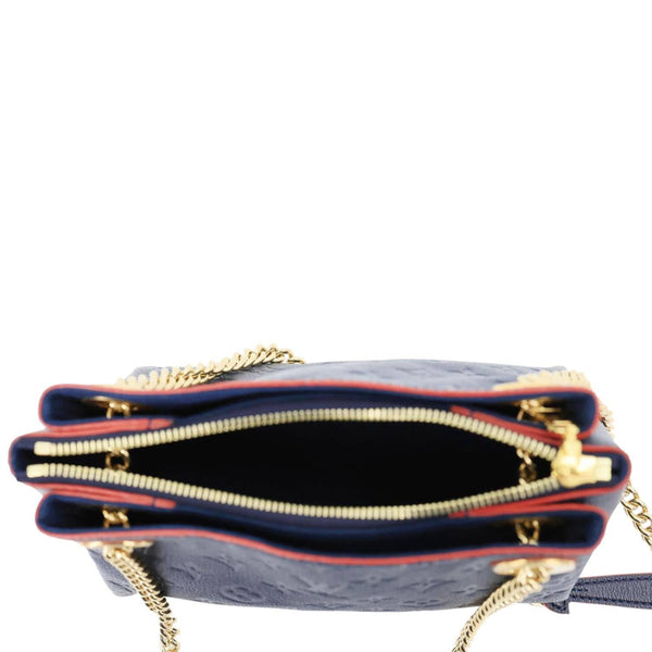 LOUIS VUITTON Surene BB Empreinte Leather Shoulder Bag Navy Blue