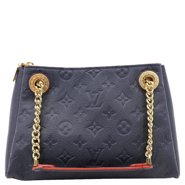 LOUIS VUITTON Surene BB Empreinte Leather Shoulder Bag Navy Blue