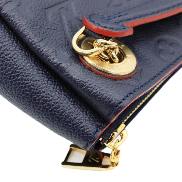 LOUIS VUITTON Surene BB Empreinte Leather Shoulder Bag Navy Blue