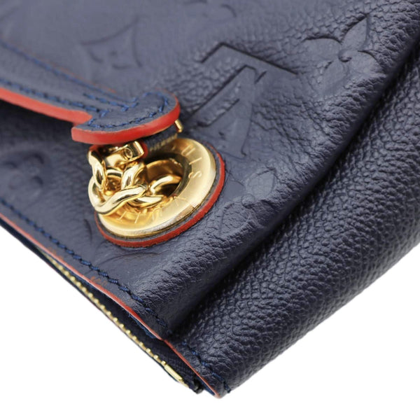 LOUIS VUITTON Surene BB Empreinte Leather Shoulder Bag Navy Blue