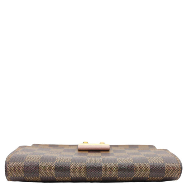 LOUIS VUITTON Croisette Damier Ebene Wallet On Chain Brown