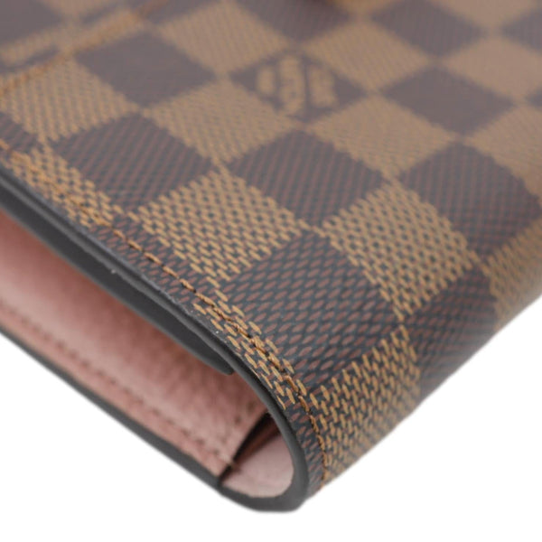 LOUIS VUITTON Croisette Damier Ebene Wallet On Chain Brown