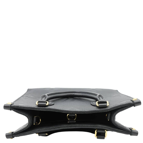 LOUIS VUITTON Onthego PM Giant Monogram Empreinte Leather Shoulder Bag Black