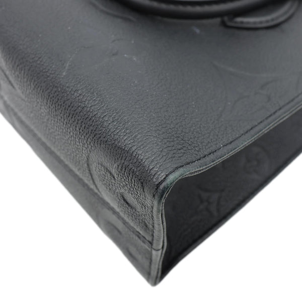 LOUIS VUITTON Onthego PM Giant Monogram Empreinte Leather Shoulder Bag Black