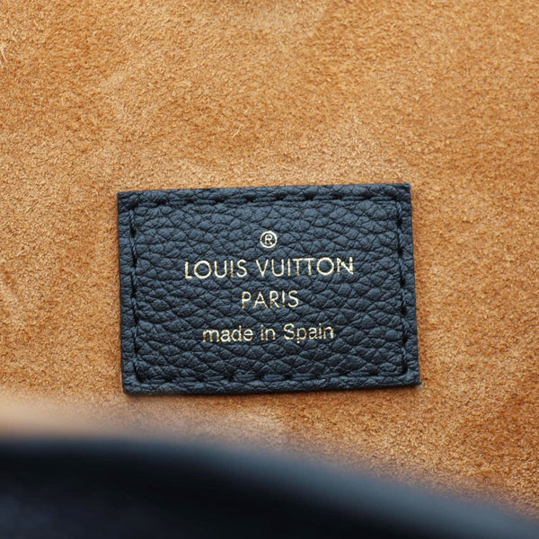 LOUIS VUITTON Low Key MM Grained Calfskin Leather Hobo Bag Black