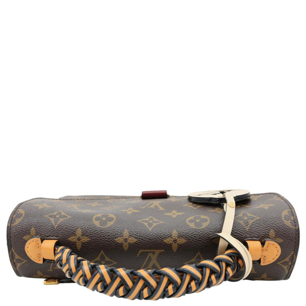 LOUIS VUITTON Braided Metis Pochette Monogram Canvas Crossbody Bag Brown