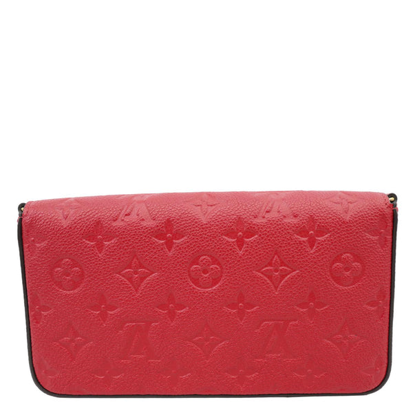 LOUIS VUITTON Felicie Pochette Monogram Empreinte Crossbody Bag Red