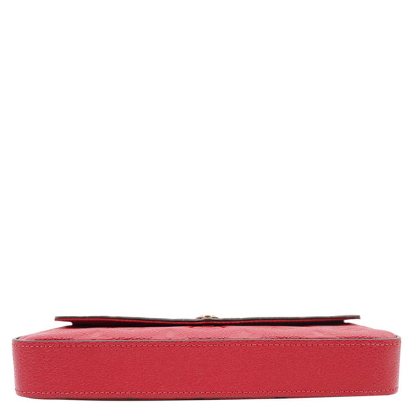 LOUIS VUITTON Felicie Pochette Monogram Empreinte Crossbody Bag Red