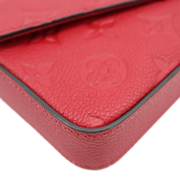 LOUIS VUITTON Felicie Pochette Monogram Empreinte Crossbody Bag Red
