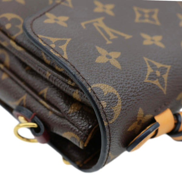 LOUIS VUITTON Braided Metis Pochette Monogram Canvas Crossbody Bag Brown