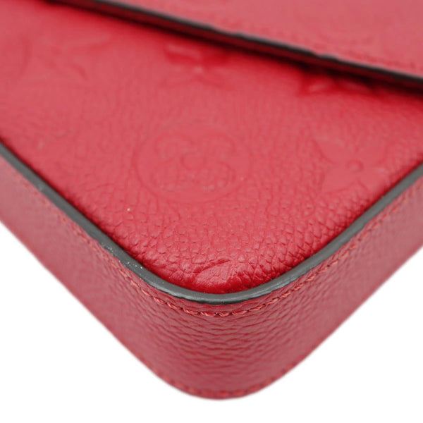 LOUIS VUITTON Felicie Pochette Monogram Empreinte Crossbody Bag Red