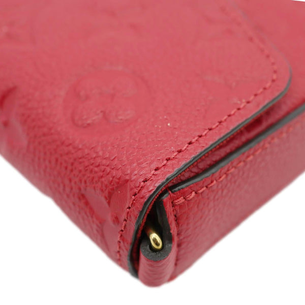LOUIS VUITTON Felicie Pochette Monogram Empreinte Crossbody Bag Red