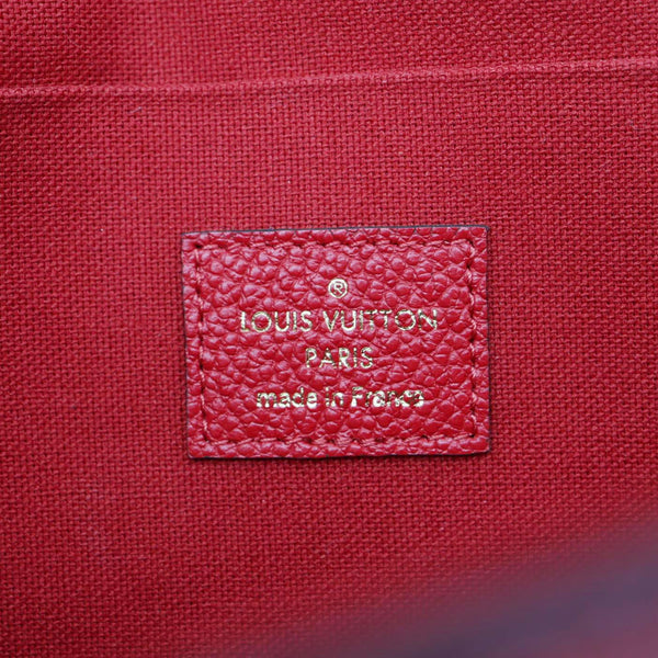 LOUIS VUITTON Felicie Pochette Monogram Empreinte Crossbody Bag Red