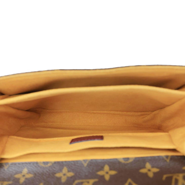 LOUIS VUITTON Braided Metis Pochette Monogram Canvas Crossbody Bag Brown