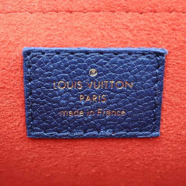 LOUIS VUITTON Saint Sulpice PM Empreinte Leather Crossbody Bag Navy Blue