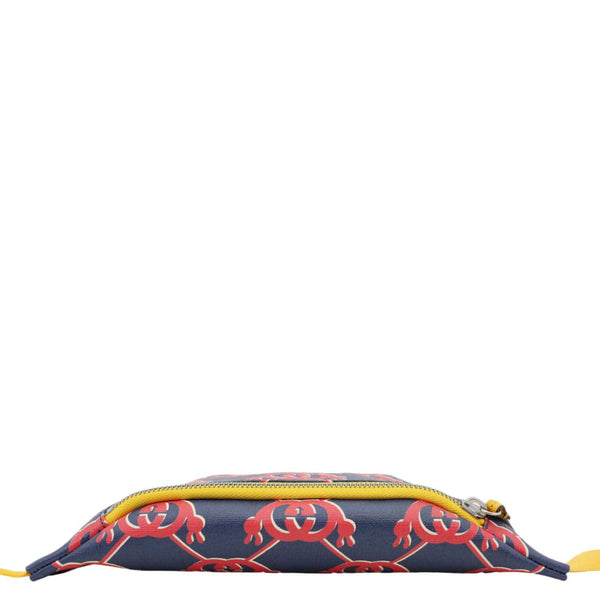 GUCCI Children's Interlocking G Snail Print Canvas Bumbag Blue 502095