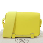 HERMES Mysore Geta Goatskin Leather Shoulder Bag Lime