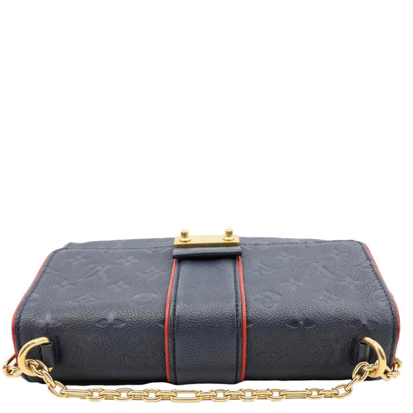 LOUIS VUITTON Saint Sulpice PM Empreinte Leather Crossbody Bag Navy Blue