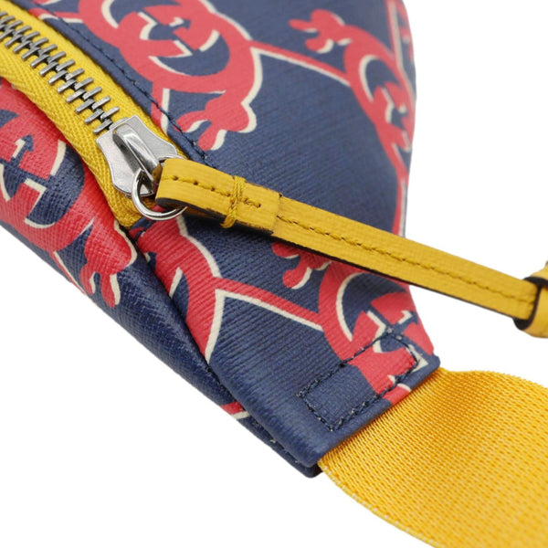 GUCCI Children's Interlocking G Snail Print Canvas Bumbag Blue 502095