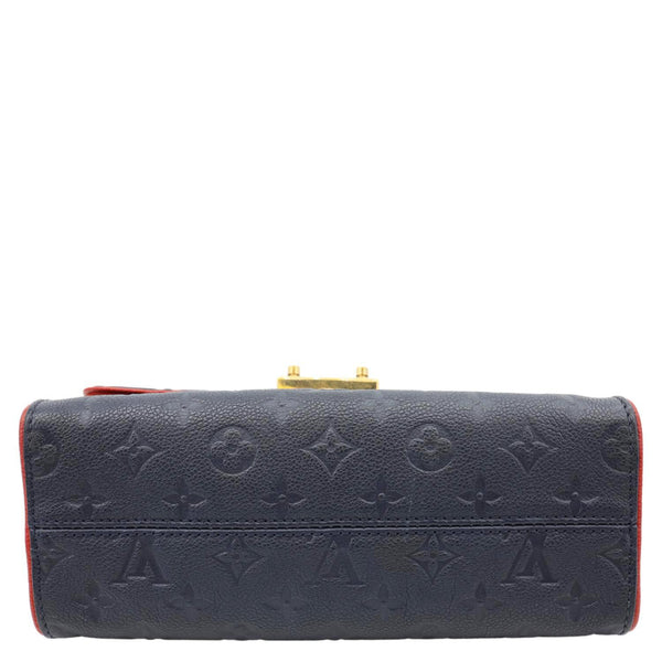 LOUIS VUITTON Saint Sulpice PM Empreinte Leather Crossbody Bag Navy Blue