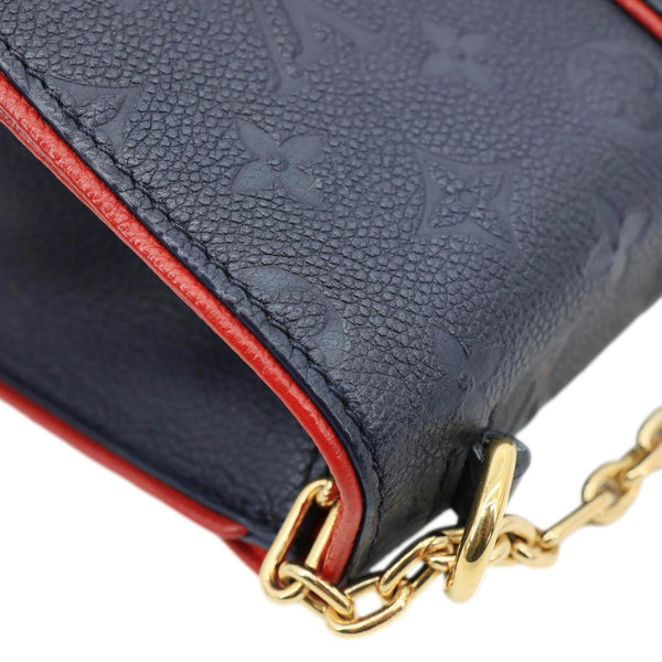 LOUIS VUITTON Saint Sulpice PM Empreinte Leather Crossbody Bag Navy Blue