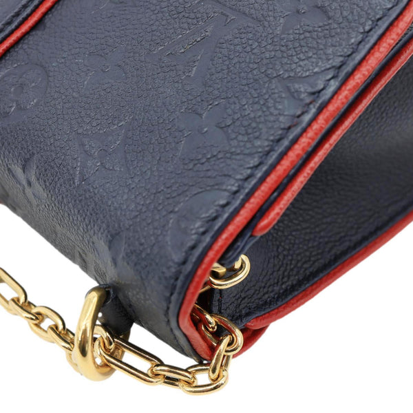 LOUIS VUITTON Saint Sulpice PM Empreinte Leather Crossbody Bag Navy Blue
