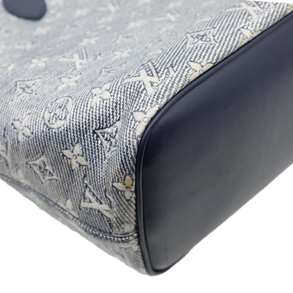 LOUIS VUITTON Neverfull MM Denim Monogram Jacquard Tote Bag Grey