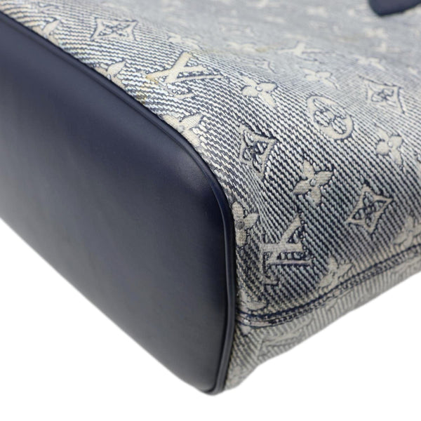LOUIS VUITTON Neverfull MM Denim Monogram Jacquard Tote Bag Grey