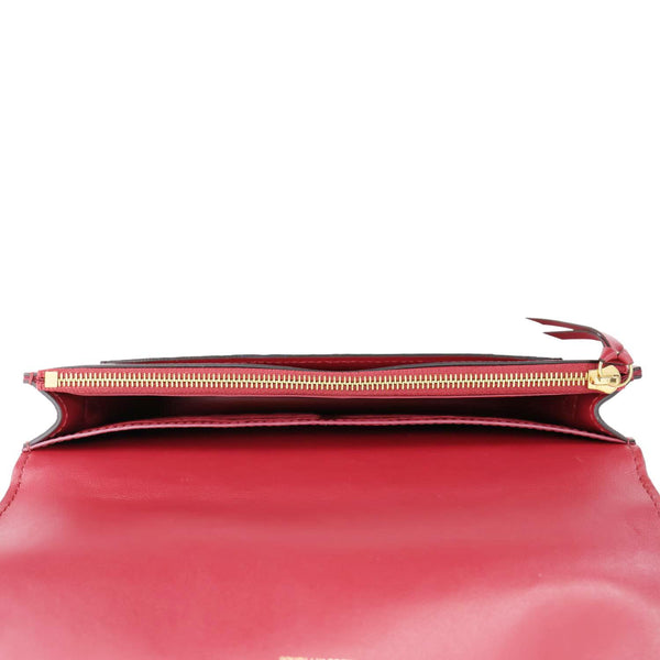 LOUIS VUITTON Flore Monogram Canvas Chain Wallet Fuchsia