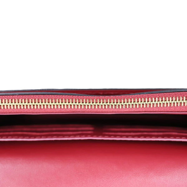 LOUIS VUITTON Flore Monogram Canvas Chain Wallet Fuchsia