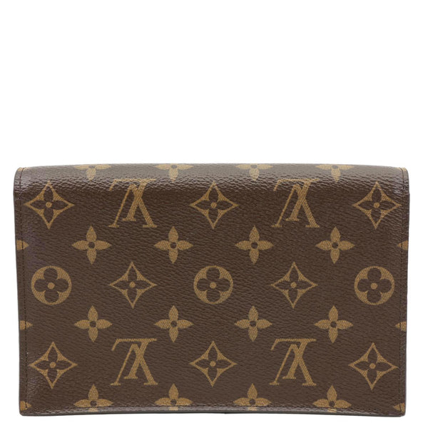 LOUIS VUITTON Flore Monogram Canvas Chain Wallet Fuchsia
