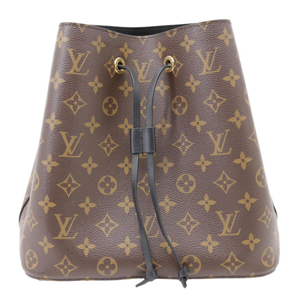 LOUIS VUITTON Neonoe MM Monogram Canvas Shoulder Bag Black