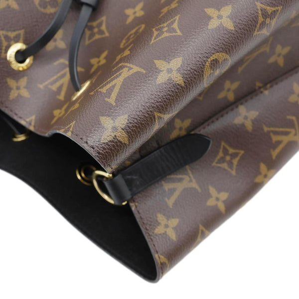 LOUIS VUITTON Neonoe MM Monogram Canvas Shoulder Bag Black
