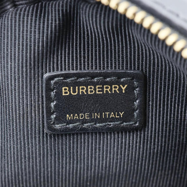 BURBERRY Louise E-Canvas Icon Stripe Round Crossbody Bag Beige