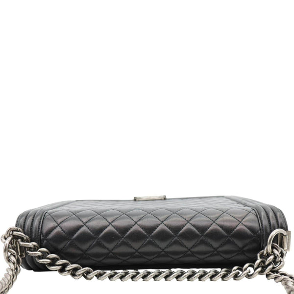 CHANEL Boy Flap Large Quilted Leather Crossbody Bag Black