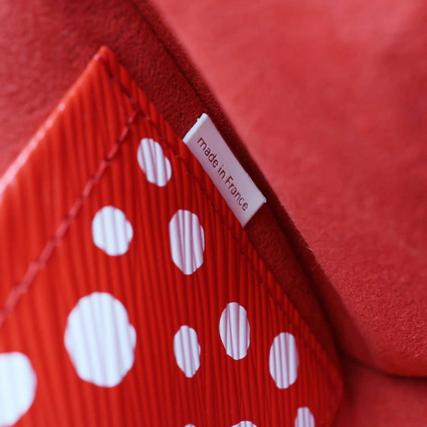 LOUIS VUITTON LV x YK Cluny Mini Monogram Kusama Epi Leather Shoulder Bag Red